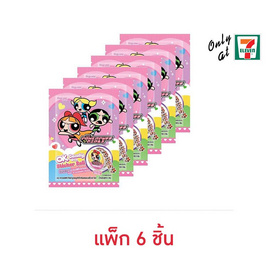 โอเค ลูกอมสตรอเบอร์รี่ สติ๊กเกอร์โรลพาวเวอร์พัฟเกิร์ลส์ 5 กรัม (แพ็ก 6 ชิ้น) - โอเค, ลูกอม