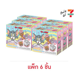 โอเค ลูกอมกลิ่นสตรอเบอร์รี พร้อมที่รองแก้วทอมแอนด์เจอร์รี่ คละลาย 5 กรัม (แพ็ก 6 ชิ้น) - โอเค, โอเค