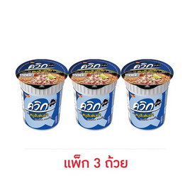 ควิกแสบบะหมี่กึ่งสำเร็จรูป รสหมูสับต้มยำ 60 กรัม (แพ็ก 3 ถ้วย) - ควิกแสบ, 7Online