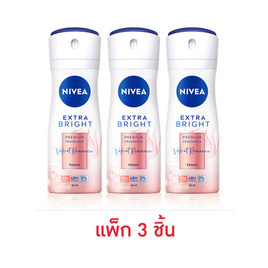 นีเวีย สเปรย์ เอ็กตร้า ไบร์ท เวลเว็ท โรแมนซ์ 60 มล. (แพ็ก 3 ชิ้น) - Nivea, ระงับกลิ่นกาย