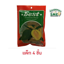 เบสท์ มะม่วงหวาน 60 กรัม (แพ็ก 4 ชิ้น) - Best, ผลไม้อบแห้ง