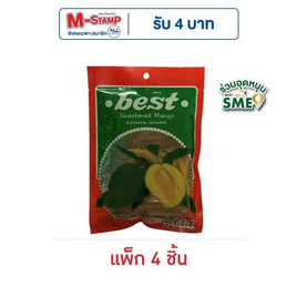 เบสท์ มะม่วงหวาน 60 กรัม (แพ็ก 4 ชิ้น) - Best, ผลไม้อบแห้ง