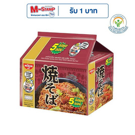 นิสชินซอง ยากิโซบะซอสญี่ปุ่น 60 กรัม แพ็ก 5 ซอง - นิสชิน, เส้นก๋วยเตี๋ยวกึ่งสำเร็จรูป/บะหมีกึ่งสำเร็จรูป