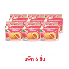 ดิวเบอร์รี่ พัฟเค้กสอดไส้ครีมกลิ่นพีชญี่ปุ่น 60 กรัม (แพ็ก 6 ชิ้น) - ดิวเบอร์รี่, ขนมขบเคี้ยว และช็อคโกแลต