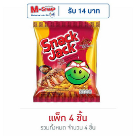 สแน็คแจ๊ค รสสเต๊กไก่ซอสจิ้มแจ่ว 62 กรัม (แพ็ก 4 ชิ้น) - สแน็คแจ๊ค, สแน็คแจ๊ค