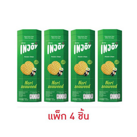 อินจอย มันฝรั่งอบแผ่นหยักรสโนริสาหร่าย 62 กรัม (แพ็ก 4 ชิ้น) - อินจอย, มันฝรั่ง