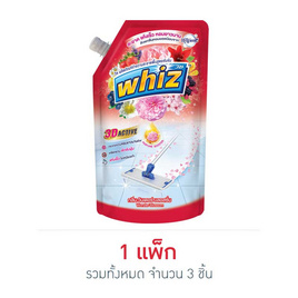 วิซ น้ำยาถูพื้นทรีดี แดง 650 มล. (แพ็ก 3 ชิ้น) - Whiz, ของใช้ภายในบ้าน