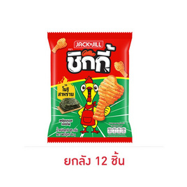 ชิกกี้ ขนมทอดกรอบรูปน่องไก่ รสโนริสาหร่าย 65 กรัม (ยกลัง 12 ชิ้น) - ชิกกี้