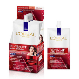 ลอริอัล ครีมรีไวทัลลิฟท์แอนไทริงเคิลไนท์ แบบซอง (แพ็ก 6 ชิ้น) - Loreal, ดูแลลบเลือนริ้วรอย