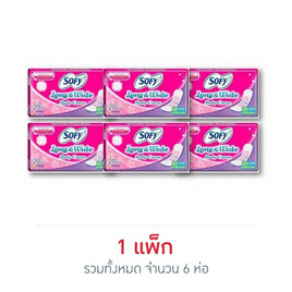 โซฟี แผ่นอนามัยลอง&ไวด์บอดี้เคิร์ฟ (แพ็ก 6 ห่อ) - Sofy, ผ้าอนามัย/แผ่นอนามัย