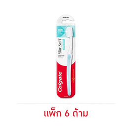 คอลเกต แปรงสีฟัน สลิมซอฟท์ดีพคลีน (แพ็ก 6 ด้าม) คละสี - Colgate, ยาสีฟันลบคราบพลักซ์