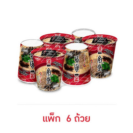 บะหมี่นิสชินคัพอิปปุโดะรสทงคตสึราเมนกระเทียมดำ แพ็ก 6 ถ้วย - นิสชิน, นิสชิน นู๊ดเดิลคัพ