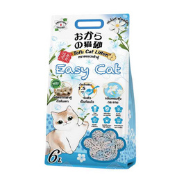 อีซี่แคท ทรายเต้าหู้ กลิ่นไวท์ ฟลอรัล 6 ลิตร - Easy Cat, ห้องน้ำและผ้าอ้อมสัตว์