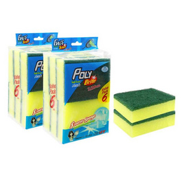 โพลี-ไบรท์ ใยขัดอเนกประสงค์ แพ็ค 6 ชิ้น(2 แพ็ค) - Poly-Brite, อุปกรณ์ทำความสะอาด