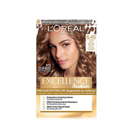 ลอรีอัล ปารีส เอ็กซ์เซลเลนซ์ แฟชั่น 6.45 สีน้ำตาลประกายทองอ่อนพิเศษ - Loreal, สีผมลอรีอัล ราคาพิเศษ