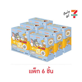 บิ๊กก้า ข้าวโพดอบกรอบรสช็อกโกแลต พร้อมที่ถนอมสายชาร์จทอมแอนด์เจอร์รี่ 6 กรัม (แพ็ก 6 ชิ้น) - บิ๊กก้า, บิ๊กก้า