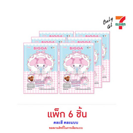 บิ๊กก้า ข้าวโพดอบกรอบรสช็อกโกแลตพร้อมสายคล้องโทรศัพท์มายเมโลดี้คละลาย 6 กรัม (แพ็ก 6 ชิ้น) - บิ๊กก้า, ขนมขบเคี้ยว