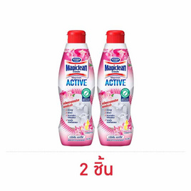มาจิคลีน แอคทีฟฟลาวเวอรี่เฟรช น้ำยาล้างห้องน้ำชมพู 700 มล. - Magiclean