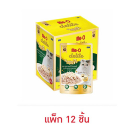 มีโอ ดีไลท์ อาหารแมวเปียกสูงอายุ ทูน่าและไก่ในเยลลี่ 70 กรัม (แพ็ก 12 ชิ้น) - มีโอดีไลท์, ซื้อสินค้ากลุ่มแมว รับฟรี กล่องลับเล็บ Halloween cat house (คละลาย)