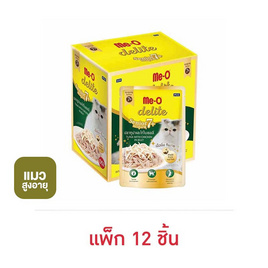 มีโอ ดีไลท์ อาหารแมวเปียกสูงอายุ ทูน่าและไก่ในเยลลี่ 70 กรัม (แพ็ก 12 ชิ้น) - มีโอดีไลท์, สินค้าขายดี