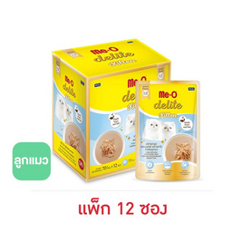 มีโอดีไลท์ อาหารลูกแมว รสปลาทูน่ามูสนมแพะ 70 ก. (1 แพ็ก 12 ซอง) - มีโอ, มีโอ แบบเปียก