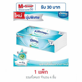 คลีเน็กซ์ ซิลค์กี้สมูท ซอฟบ๊อกซ์ 70 แผ่น (1 แพ็ก 4 ห่อ) - Kleenex