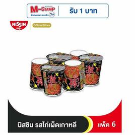 นิสชินคัพพรีเมี่ยม รสไก่เผ็ดเกาหลี 71 กรัม (แพ็ก 6 ถ้วย) - นิสชิน, สินค้าอื่นๆ