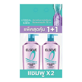 ลอรีอัล ปารีส เอลแซฟ ไฮยาลูรอน เพียว 72 เอช เพียวริฟายอิ้ง แชมพู 400 มล. แพ็กคู่ - Loreal, แชมพูและครีมนวดผม