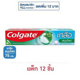 คอลเกต ยาสีฟัน เกลือสมุนไพร 75 กรัม (แพ็ก 12 ชิ้น) - Colgate, ผลิตภัณฑ์ดูแลช่องปากและฟัน