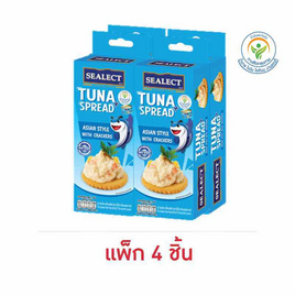 ซีเล็ค ทูน่าสเปรด+แครกเกอร์ เอเชี่ยนสไตล์ 75 กรัม (แพ็ก 4 ชิ้น) - Sealect, ผลิตภัณฑ์ทาขนมปัง