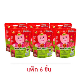 เฮย์ ขนมเยลลี่บุกผสมเมล็ดเจียกลิ่นสตรอเบอร์รี่ 75 กรัม (แพ็ก 6 ชิ้น) - เฮย์, เยลลี่/มาร์ชแมลโลว์