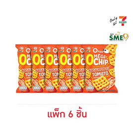 โอพัฟเมก้าโอชิปส์ ขนมข้าวเกรียบรสมะเขือเทศ 75 กรัม (แพ็ก 6 ชิ้น) - โอพัพ, ขนมขบเคี้ยว