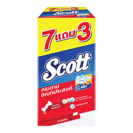 สก๊อตต์ทาวเวล แบบแผ่น 76 แผ่น (แพ็ก 7+3) - Scott, สินค้าใหม่ของใช้ภายในบ้าน