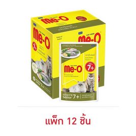 มีโอ อาหารแมวเปียกสูงอายุ 7+ ปลาทูในเยลลี่ 80 กรัม(1 แพ็ก 12 ชิ้น) - มีโอ, อาหารเปียก