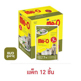 มีโอ อาหารแมวเปียกสูงอายุ 7+ ปลาทูในเยลลี่ 80 กรัม(1 แพ็ก 12 ชิ้น) - มีโอ, อาหารเปียก