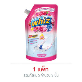 วิซ น้ำยาถูพื้นทรีดี ชมพู 800 มล. (แพ็ก 3 ชิ้น) - Whiz, สินค้าแนะนำแม่บ้านติดดาว