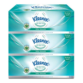 คลีเน็กซ์ ซิลกี้ สมูท 80S (1 แพ็ก 3 ชิ้น) - Kleenex, ผลิตภัณฑ์กระดาษ