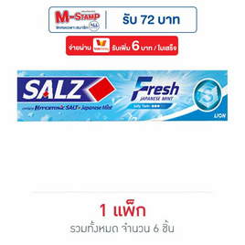 ซอลส์ ยาสีฟันเฟรช 80 กรัม (1แพ็ก 6 ชิ้น) - SALZ, Salz Systema แจก M-Stamp สูงสุด 114 บาท ราคาพิเศษ