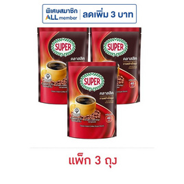 ซุปเปอร์ กาแฟ คลาสสิค ถุง 80 กรัม (แพ็ก 3 ถุง) - ซุปเปอร์กาแฟ, กาแฟ