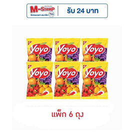 โยโย่ เยลลี่รสผลไม้รวม 80 กรัม (แพ็ก 6 ถุง) - โยโย่, เยลลี่/มาร์ชแมลโลว์