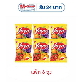 โยโย่ เยลลี่รสผลไม้รวม 80 กรัม (แพ็ก 6 ถุง) - โยโย่, กินดื่มคู่บ้าน