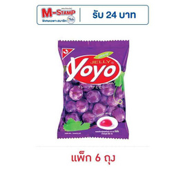 โยโย่ เยลลี่รสองุ่น 80 กรัม (แพ็ก 6 ถุง) - โยโย่, เยลลี่/มาร์ชแมลโลว์
