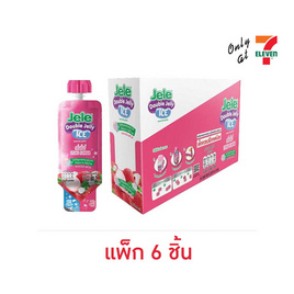 เจเล่ดับเบิ้ลเยลลี่ไอซ์ ลิ้นจี่ 80 กรัม (แพ็ก 6 ชิ้น) - Jele, น้ำผลไม้&ผัก