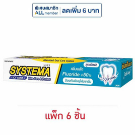 ซิสเท็มม่า ยาสีฟัน อัลตร้า แคร์&โพรเทค ไอซี่มิ้นต์ 80 กรัม (แพ็ก 6 ชิ้น) - Systema, ความงามและของใช้ส่วนตัว