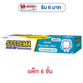ซิสเท็มม่า ยาสีฟัน อัลตร้า แคร์&โพรเทค ไอซี่มิ้นต์ 80 กรัม (แพ็ก 6 ชิ้น) - Systema, ความงามและสุขภาพ