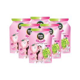 สั่งจอง ซันซุไชน์ เยลลี่ผสมบุกคอลลาเจนองุ่น & สตรอเบอรี่ 80 กรัม (แพ็ก 6 ชิ้น) - ซันซุ