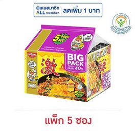 นิสชินบิ๊กแพคซอง รสไก่เผ็ดเกาหลีชีส 86 กรัม (แพ็ก 5 ซอง) - นิสชิน, Nissin