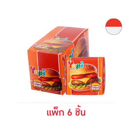ยูปี้ กัมมี่จัมโบ้เบอร์เกอร์กลิ่นผลไม้ 88 กรัม (แพ็ก 6 ชิ้น) - ยูปี้, ยูปี้