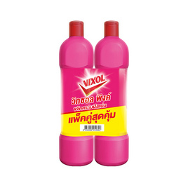 วิกซอล พิ้งค์ น้ำยาล้างห้องน้ำ 900 มล. แพ็กคู่ - Vixol, น้ำยาทำความสะอาดห้องน้ำ