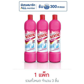 วิกซอลพิ้งค์ 900 มล. (แพ็ก 3 ชิ้น) - Vixol, น้ำยาทำความสะอาดโถสุขภัณฑ์